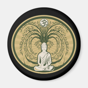 Buddha unter dem Bodhi-Baum Magnet