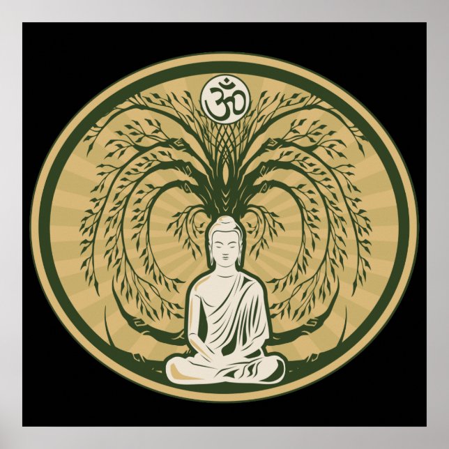 Buddha unter dem Bodhi-Baum Poster (Vorne)