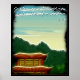 Buddha-Vermögens-Zitat-Plakat Poster