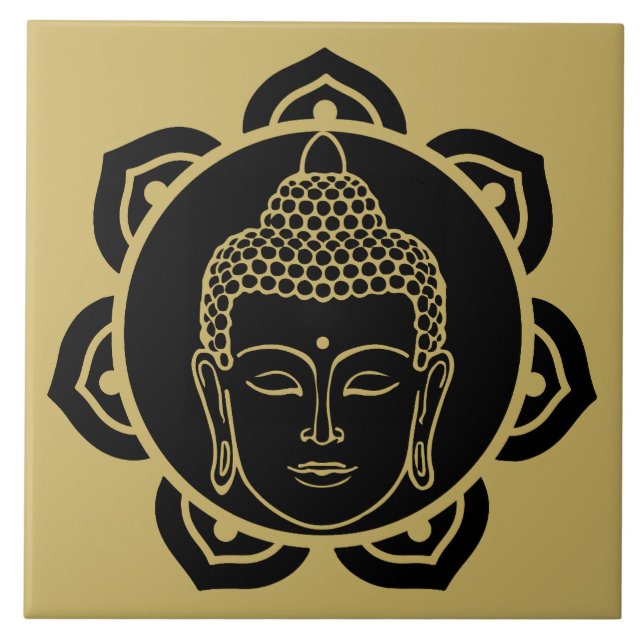 Buddha Wall Art Decor Chakra Dekor Fliese (Vorderseite)