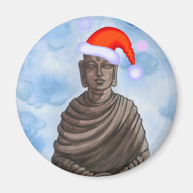 Buddha Weihnachten! Magnet (Vorne)