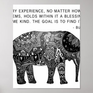 Buddha Wisdom Elephant Poster