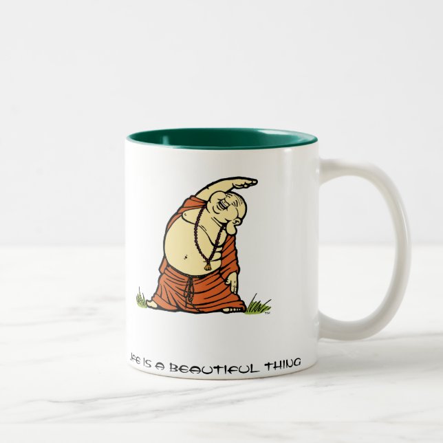Buddha-Yoga Zweifarbige Tasse (Rechts)