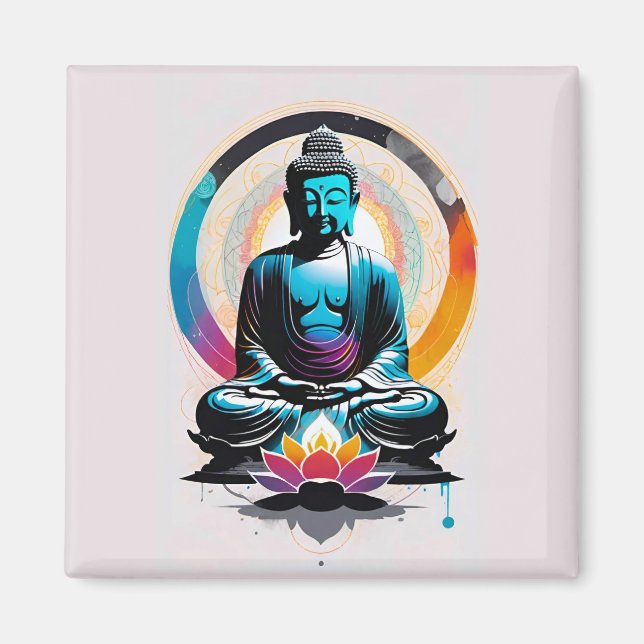 Buddha Zen Art Magnet (Vorne)