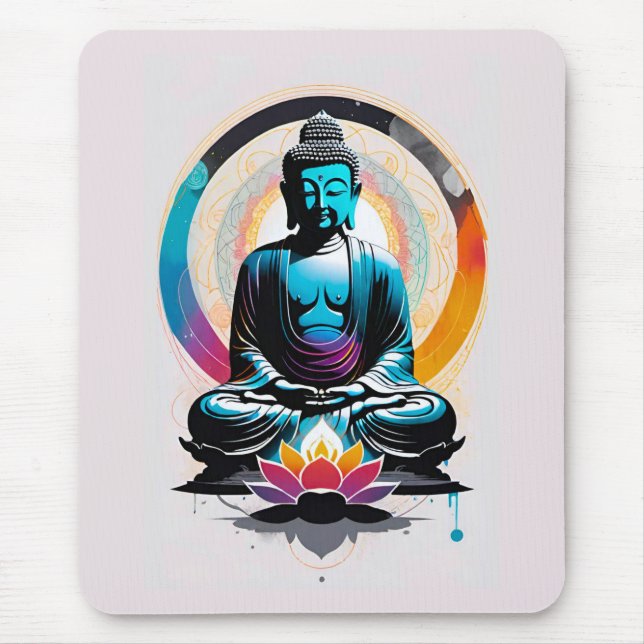 Buddha Zen Kunst  Mousepad (Vorne)