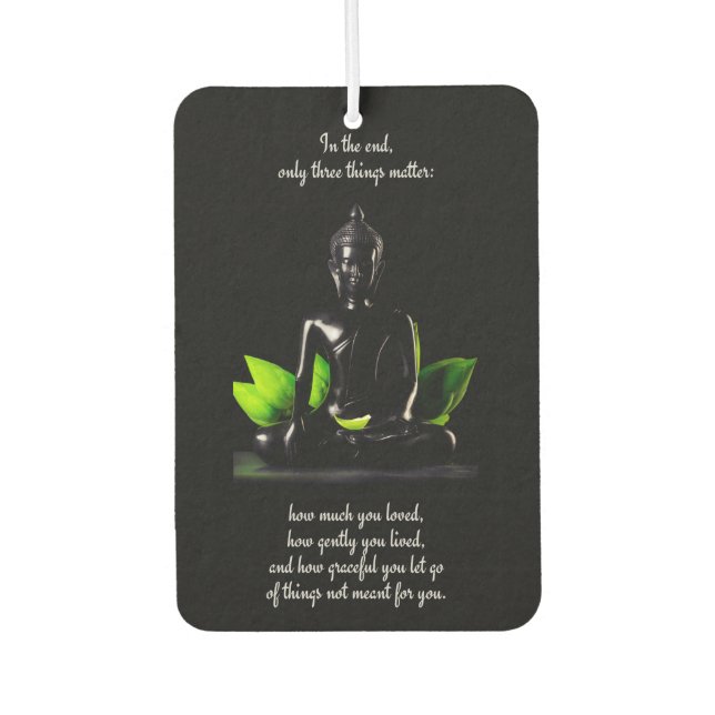Buddha Zitat 3 Friseur Autolufterfrischer (Vorderseite)
