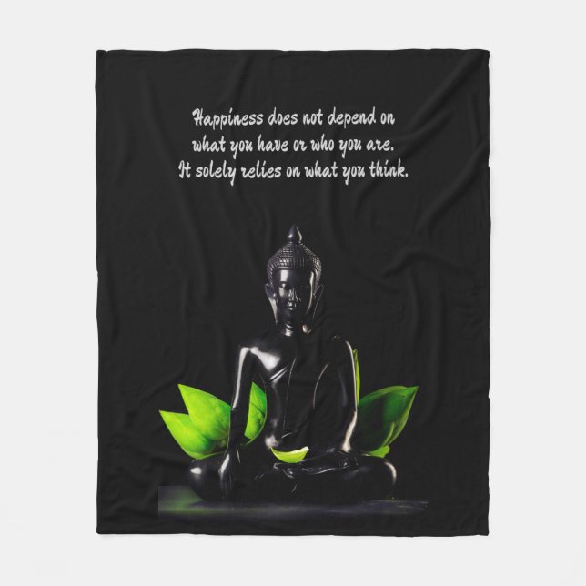 Buddha Zitat 4 Fleece-Decke Fleecedecke (Vorderseite)