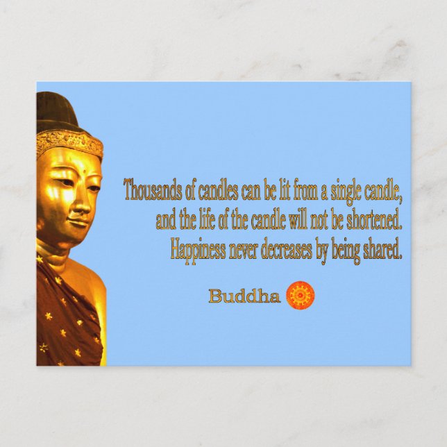 Buddha Zitat - Der Weg ist nicht in den Himmel ... Postkarte (Vorderseite)