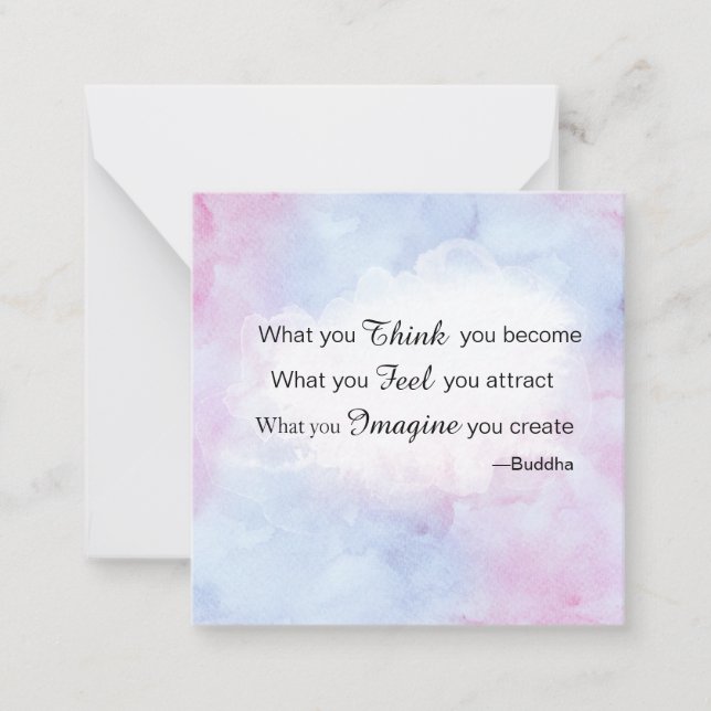 *~ Buddha Zitat Inspiration AP62 Note Card Mitteilungskarte (Vorderseite)