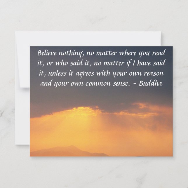 Buddha-Zitat inspiriere motivierend Einladung (Vorderseite)