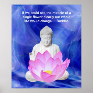 Buddha-Zitat Lotos-Blume Poster