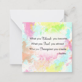 *~ Buddha Zitat Pastel Wasserfarbe AP62 Note Card Mitteilungskarte