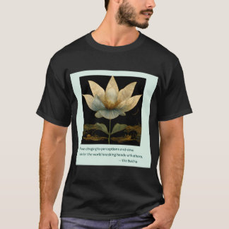 Buddha Zitat über Meinungen Menschen GOLD lotus T-Shirt