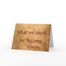 Buddha-Zitat; was wir denken zu werden