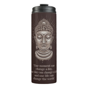 Buddha zitiert Nametrommel Thermosbecher