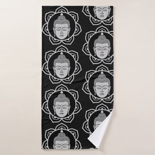 Buddha Zuhause und Leben Badehandtuch (Badehandtuch)