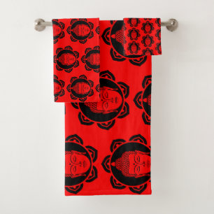 Buddha Zuhause und Leben Badhandtuch Set
