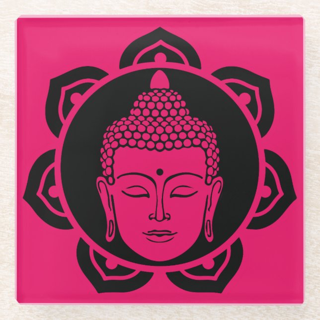 Buddha Zuhause und Leben Glasuntersetzer (Vorderseite)