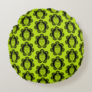 Buddha Zuhause und Leben Rundes Kissen