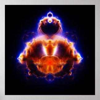 Buddhabrot Map Mandelbrot Set Gautama Buddha Poster