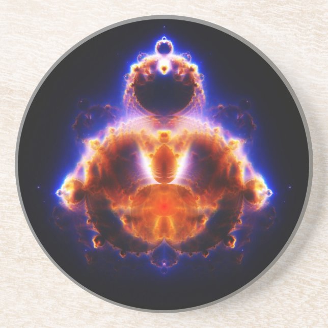 Buddhabrot Map Mandelbrot Set Gautama Buddha Untersetzer (Vorne)