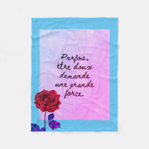 BuddhaHeute #1 Cozy Buddha Bleu bébé Miami Rose Fleecedecke