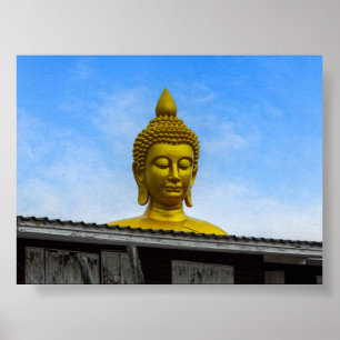 Buddhakopf in Bangkok Poster