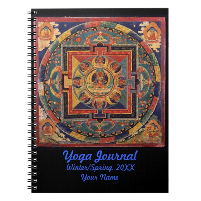 Buddhamandala-Yoga-Zeitschrift personalisiert Notizblock (Vorderseite)
