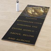 Buddhaporträt und -zitat strahlen grenzenlose