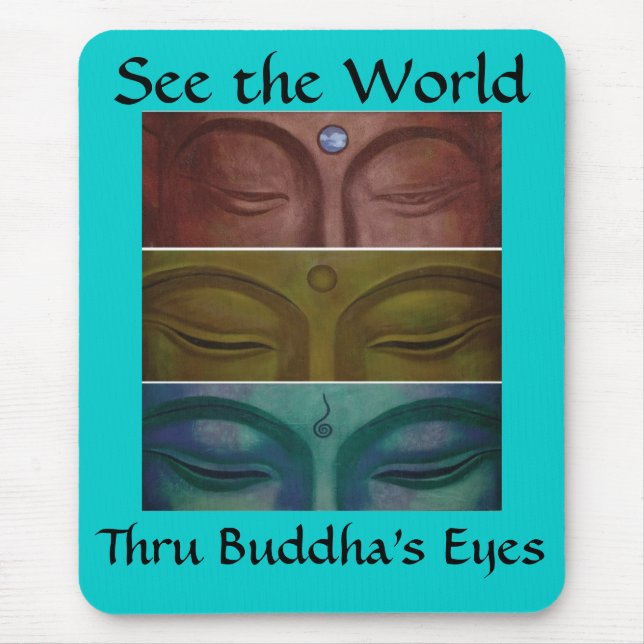 Buddhas Augen Mousepad (Vorne)