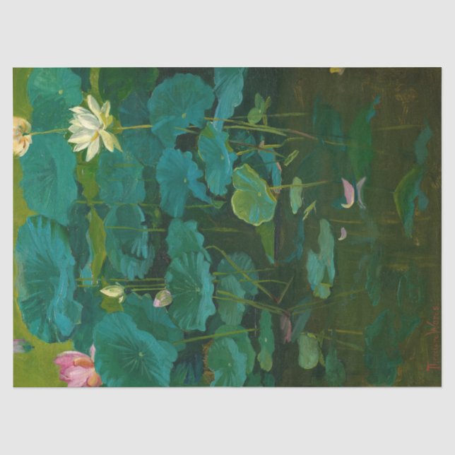 Buddhas Blume, Lotus, Tokio von Theodore Wores Seidenpapier (Vorderseite)
