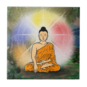 Buddhas Erleuchtung Keramik Tile Fliese
