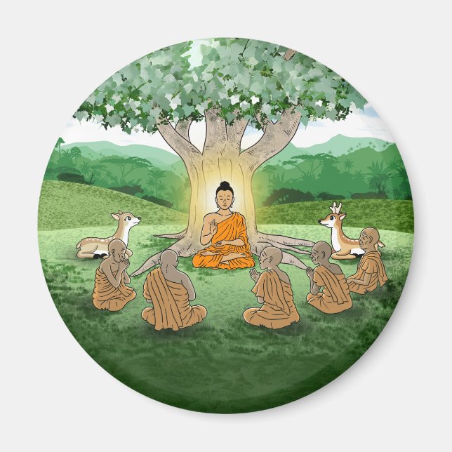 Buddhas erster sermon lehrender Magnet (Vorne)
