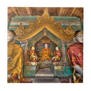 Buddhas in einem Tempel Fliese