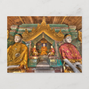 Buddhas in einem Tempel Postkarte