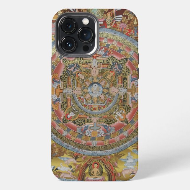 Buddhas Lebens-Mandala iPhone 13 Pro Max Hülle (Rückseite)