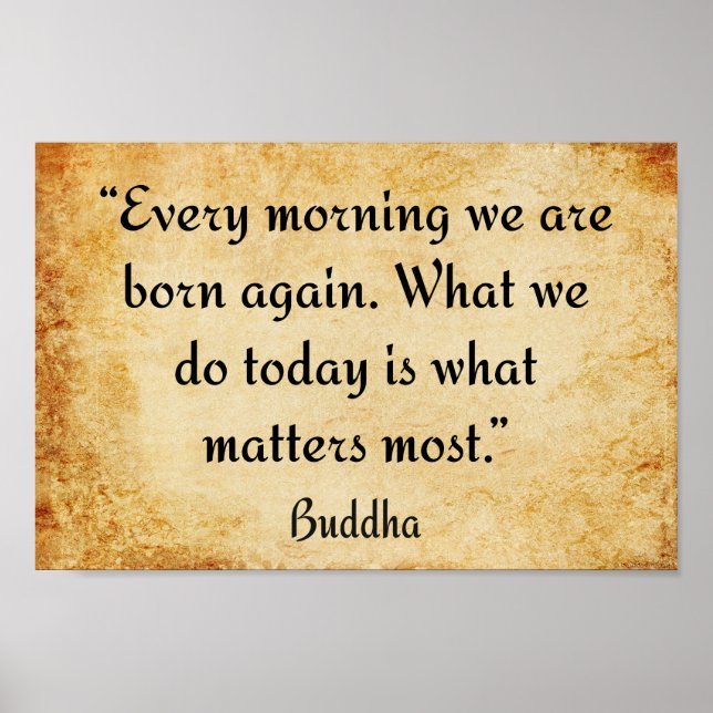 Buddha's Motivational Quote Poster (Vorne)