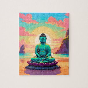 Buddhas Sonnenuntergangsreflexion