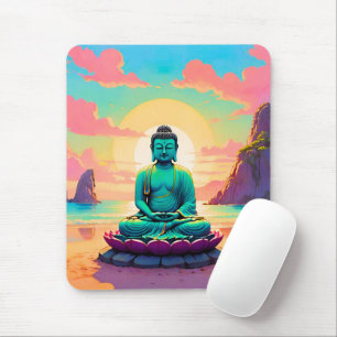 Buddhas Sonnenuntergangsreflexion Mousepad