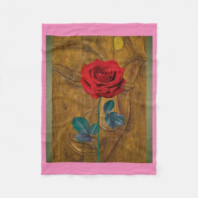 BuddhaToday V1 #9 - SAKURA PINK COZY BUDDHA BLANKE Fleecedecke (Vorderseite)