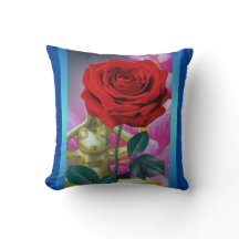 BuddhaToday V3.blu #1 Flower Frog Pillow