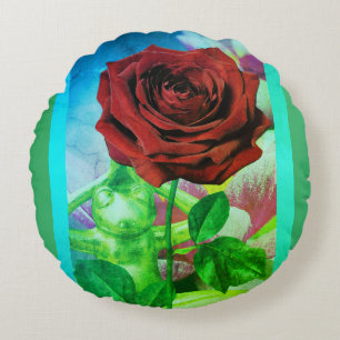 BuddhaToday V3.blu #4 Coussin Fleurissant Grenouil