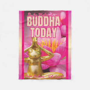 BuddhaTodayV3.pnk #1 Cozy Buddha Fleece-Decke Fleecedecke