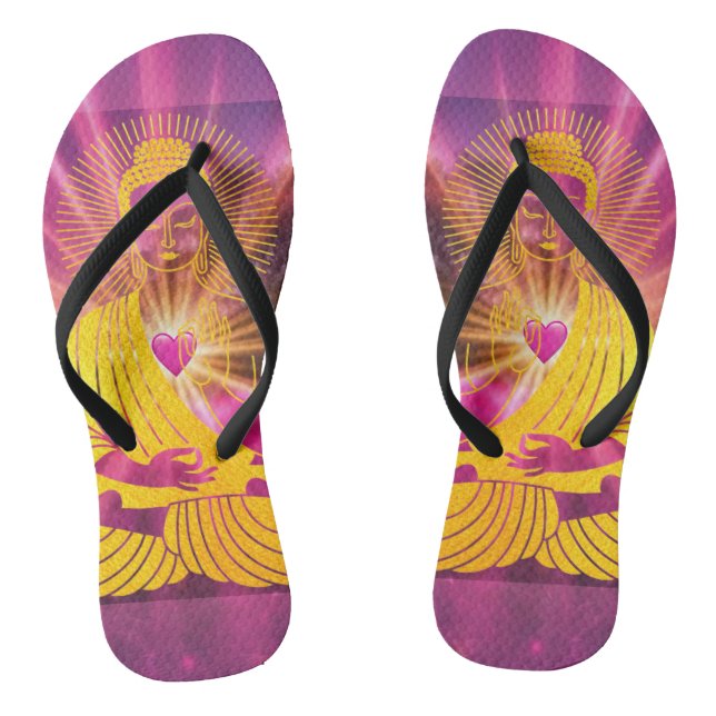 BuddhaTodayV4 #1 "Walk in Peace" Flip Flops (Fußbett)