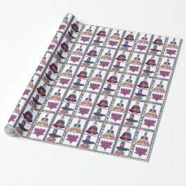 BUDDHAvorlagenyoga-Geist-Lord Teacher Meditation Geschenkpapier