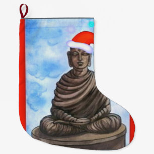Buddhismus - Buddha - frohe Weihnachten Großer Weihnachtsstrumpf
