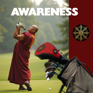 Buddhismus Goldenes Dharma-Rad Monogramm Golf Headcover