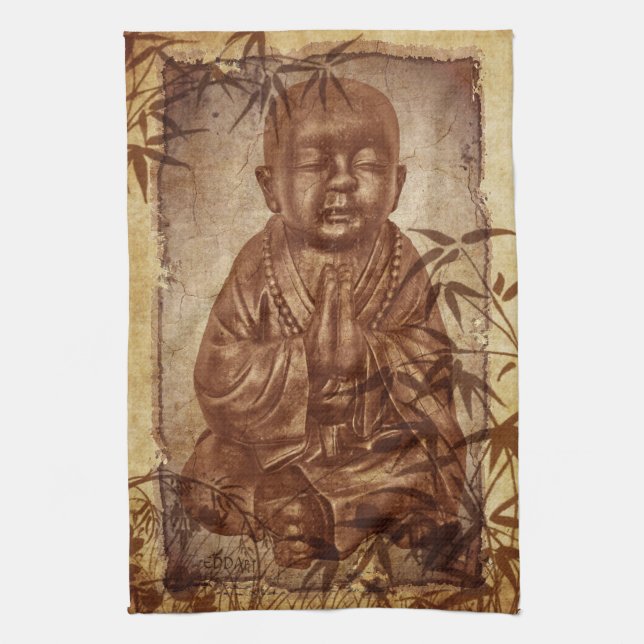 Buddhismus Monk Geschirrtuch (Vertikal)