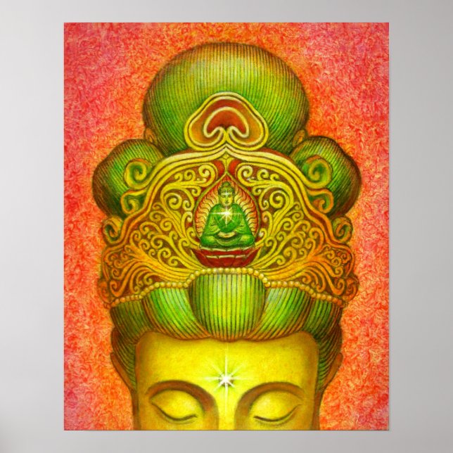 Buddhismus Poster Kuan Yin Buddha Crown Zen Buddhi (Vorne)