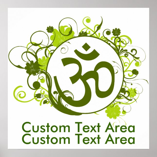 Buddhist Blumengrün Poster (Vorne)